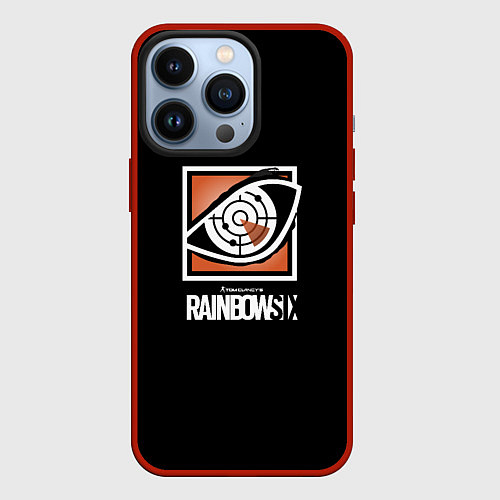 Чехол iPhone 13 Pro Rainbow six logo ubisoft favorite / 3D-Красный – фото 1