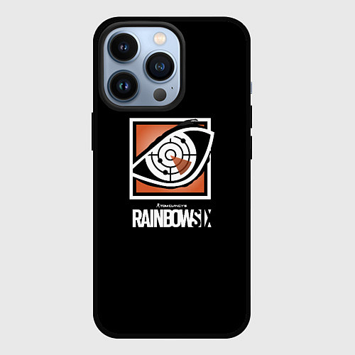 Чехол iPhone 13 Pro Rainbow six logo ubisoft favorite / 3D-Черный – фото 1