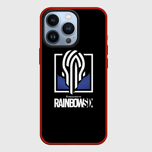 Чехол iPhone 13 Pro Rainbow six siege logo / 3D-Красный – фото 1