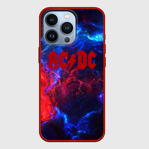Чехол iPhone 13 Pro AC DC space / 3D-Красный – фото 1
