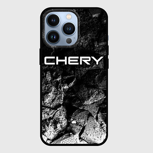 Чехол iPhone 13 Pro Chery black graphite / 3D-Черный – фото 1