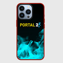 Чехол для iPhone 13 Pro Portal fire blue, цвет: 3D-красный