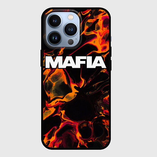 Чехол iPhone 13 Pro Mafia red lava / 3D-Черный – фото 1