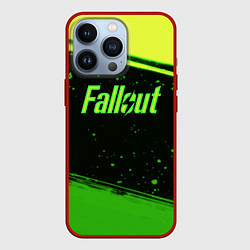 Чехол для iPhone 13 Pro Fallout toxic line, цвет: 3D-красный