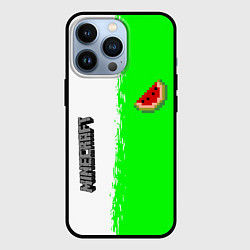 Чехол iPhone 13 Pro Minecraft colors green game