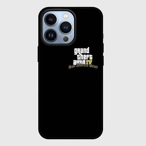 Чехол iPhone 13 Pro GTA 6 logo game / 3D-Черный – фото 1