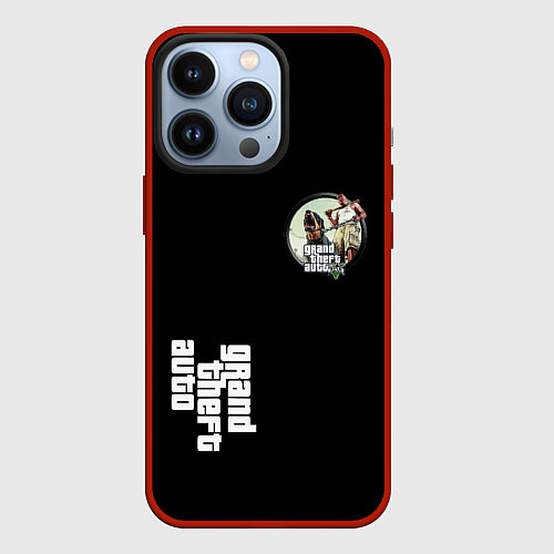 Чехол iPhone 13 Pro GTA 5 logo / 3D-Красный – фото 1