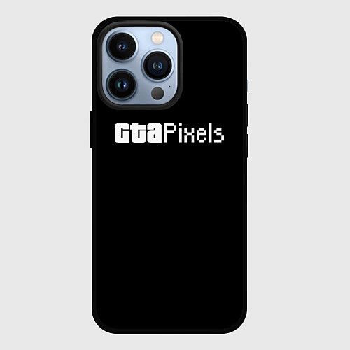 Чехол iPhone 13 Pro GTA pixels / 3D-Черный – фото 1