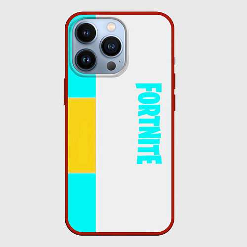 Чехол iPhone 13 Pro Fortnite geometry color / 3D-Красный – фото 1