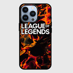 Чехол iPhone 13 Pro League of Legends red lava