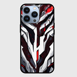 Чехол iPhone 13 Pro Хаотичная красно-белая абстракция