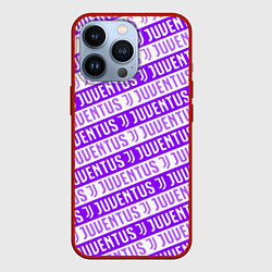 Чехол для iPhone 13 Pro Juventus pattern, цвет: 3D-красный