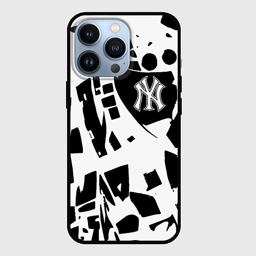 Чехол iPhone 13 Pro New York yankees - abstraction / 3D-Черный – фото 1