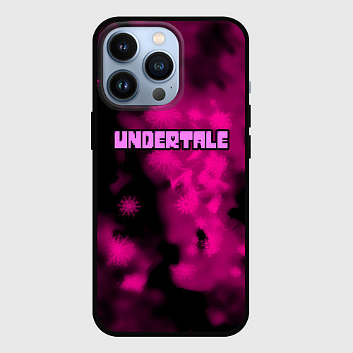 Чехол iPhone 13 Pro Undertale pink game / 3D-Черный – фото 1