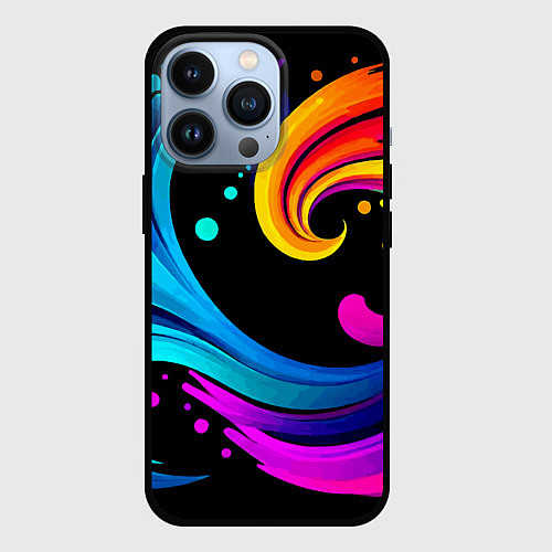 Чехол iPhone 13 Pro Joy wave - ai art fantasy / 3D-Черный – фото 1