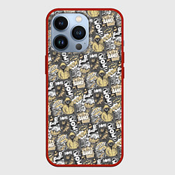 Чехол iPhone 13 Pro Комикс инкогнито паттерн поп-арт
