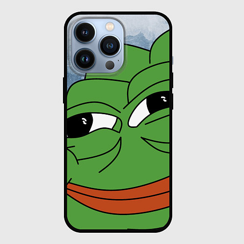Чехол iPhone 13 Pro Хитрый лягушонок пепе / 3D-Черный – фото 1