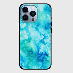 Чехол для iPhone 13 Pro Абстракция тай-дай аква, цвет: 3D-черный