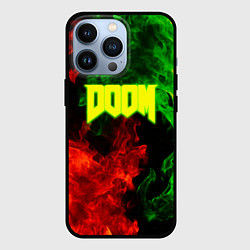 Чехол для iPhone 13 Pro Doom Eternal fire, цвет: 3D-черный