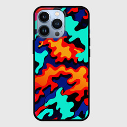 Чехол iPhone 13 Pro Разноцветный кислотный камуфляж