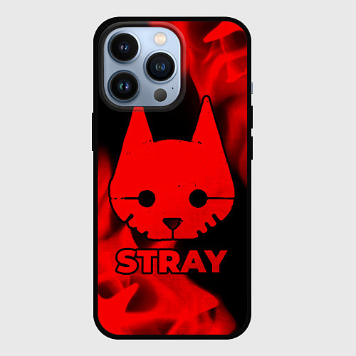 Чехол iPhone 13 Pro Stray - red gradient / 3D-Черный – фото 1