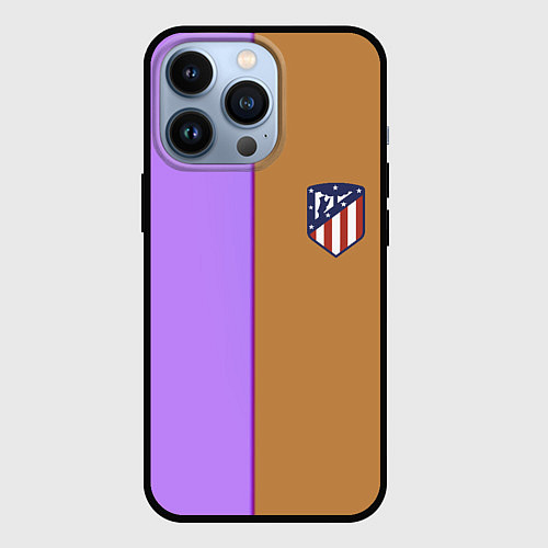 Чехол iPhone 13 Pro Атлетико Мадрид полосы / 3D-Черный – фото 1