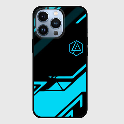 Чехол iPhone 13 Pro Linkin park geometry / 3D-Черный – фото 1