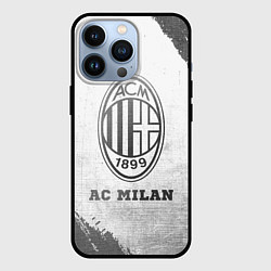 Чехол для iPhone 13 Pro AC Milan - white gradient, цвет: 3D-черный