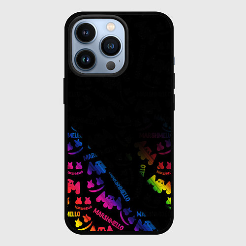Чехол iPhone 13 Pro Marshmello neon dj / 3D-Черный – фото 1