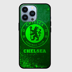 Чехол для iPhone 13 Pro Chelsea - green gradient, цвет: 3D-черный