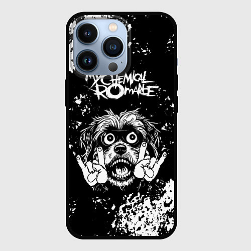 Чехол iPhone 13 Pro My Chemical Romance рок пес / 3D-Черный – фото 1