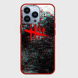 Чехол iPhone 13 Pro Dead by daylight краски глитч