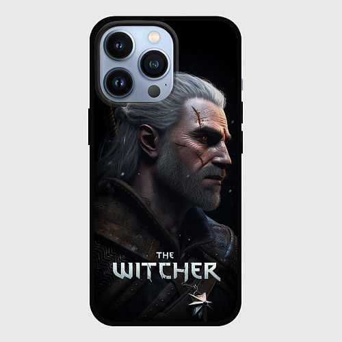 Чехол iPhone 13 Pro The Witcher poster / 3D-Черный – фото 1