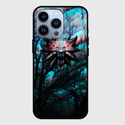 Чехол iPhone 13 Pro The Witcher logo night