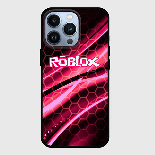 Чехол iPhone 13 Pro Roblox броня розовый / 3D-Черный – фото 1