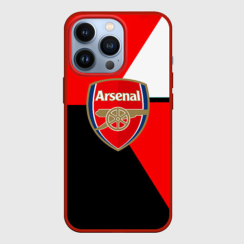 Чехол iPhone 13 Pro Арсенал лого геометрия / 3D-Красный – фото 1