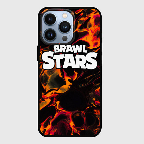 Чехол iPhone 13 Pro Brawl Stars red lava / 3D-Черный – фото 1