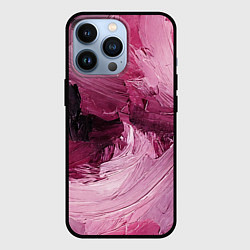 Чехол для iPhone 13 Pro Розовые краски, цвет: 3D-черный