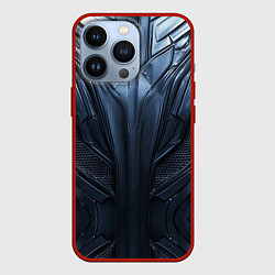 Чехол для iPhone 13 Pro Металлический карбон, цвет: 3D-красный