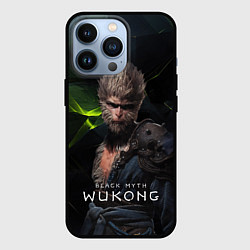 Чехол для iPhone 13 Pro Black Myth Wukong dark green Sun Wukong, цвет: 3D-черный