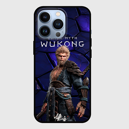 Чехол iPhone 13 Pro Король обезьян Black Myth Wukong / 3D-Черный – фото 1