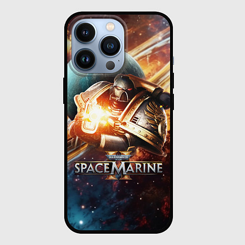 Чехол iPhone 13 Pro Warhammer 40000 space marine 2 / 3D-Черный – фото 1