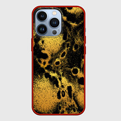 Чехол для iPhone 13 Pro Текстура песок, цвет: 3D-красный