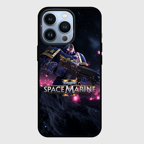 Чехол iPhone 13 Pro Темный ультрамарин Warhammer 40000 space marine 2 / 3D-Черный – фото 1