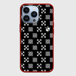 Чехол для iPhone 13 Pro BMW pattern, цвет: 3D-красный