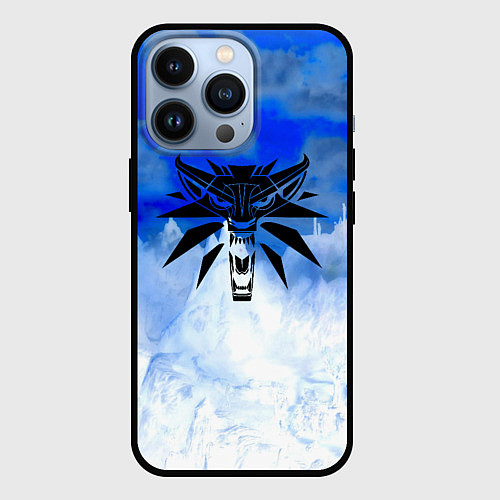 Чехол iPhone 13 Pro The Witcher logo winter / 3D-Черный – фото 1