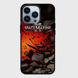 Чехол iPhone 13 Pro Warhammer 40000 space marine 2 взрыв камней