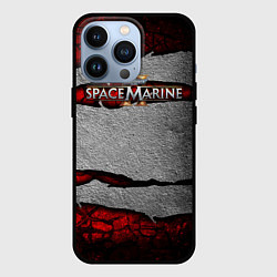 Чехол для iPhone 13 Pro Warhammer space marine 2 лого, цвет: 3D-черный