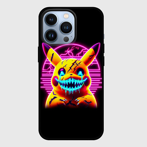 Чехол iPhone 13 Pro Terrible Pikachu - halloween fantasy / 3D-Черный – фото 1