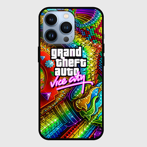 Чехол iPhone 13 Pro GTA casino steel / 3D-Черный – фото 1